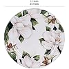 Bico Magnolia Floral Dinner Plates Set of 4, 11 Inch Large Ceramic Plates for Pasta, Steak, Stylish Serving Dishes, Microwave and Dishwasher Safe, Gift for Housewarming and Thanksgiving