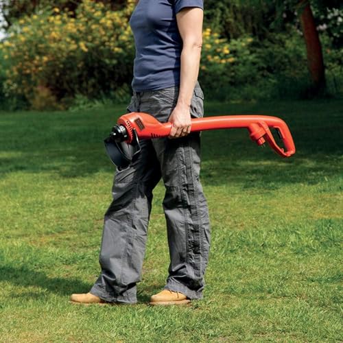 Image of BLACK+DECKER GL250-GB 250W Corded Grass Trimmer | 23 cm(9 inch) Cutting Swath | 11500 RPM | 6 metre Cord Length | Ideal for Efficient Trimming of Small Gardens | Bump Feed Line System
