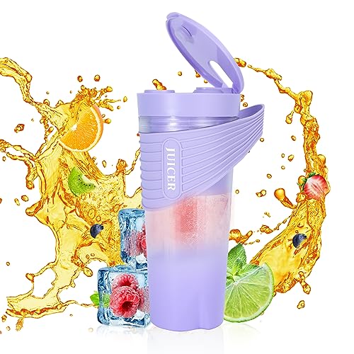 Batidora personal portátil para batidos y batidos tipo C 4000 mAh con 6 cuchillas afiladas, potente vaso exprimidor de 22000 rm, viajes, gimnasio, oficina