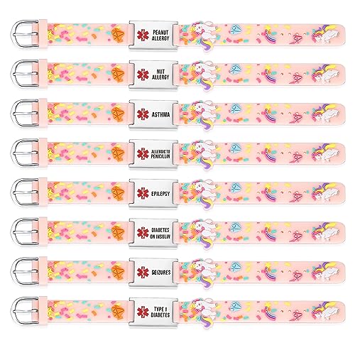LinnaLove cartoon medical alert id bracelets Parents gift to Son, daughter, brother, sister4