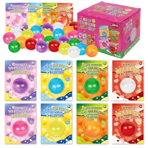 Cartes de Saint-Valentin pour enfants avec mini balle sensorielle pour s'amuser à la récréation