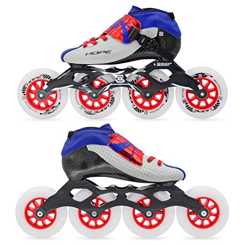 8Packs SKT HP 100mm Inline Skate Wheels 85A Replacement Rollerblade Wheels for Outdoor Speed Inline Roller Skate (100mm(set of 8))