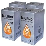 SET 96 BOLERO DA 3 GRAMMI Mango Preparato istantaneo polvere solubile in bustine Sticks per Bevande con Stevia e Vitamina C e Senza Zucchero ideale per fitness e diete