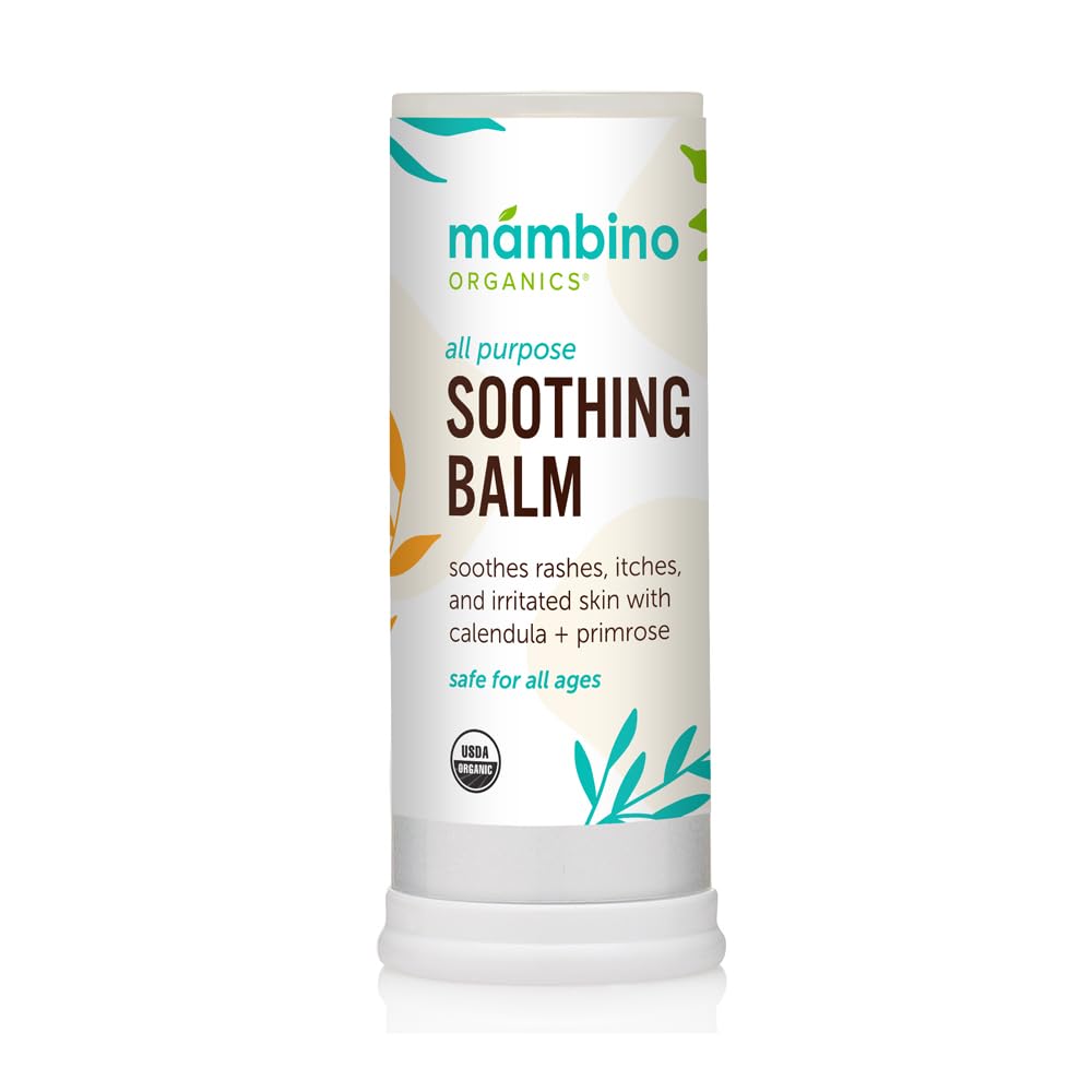 All Purpose Soothing Balm – Organic, Egyptian Calendula & Evening Primrose – Itch Relief for Bug Bites, Daiper Rash, Chafing, Irritated Skin – Cruelty-Free Skin Care by Mambino Organics, 0.63 fl oz