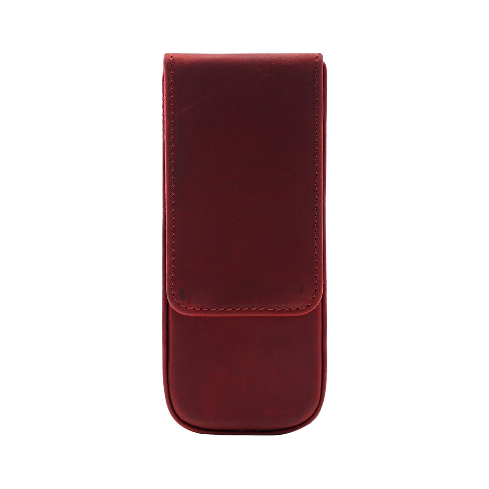 DUMRALBQE Wooden Jewelry Box Leather Pen Pouch 3pcs Handmade Drawer Organiser for Storage and Organization(Burgundy)