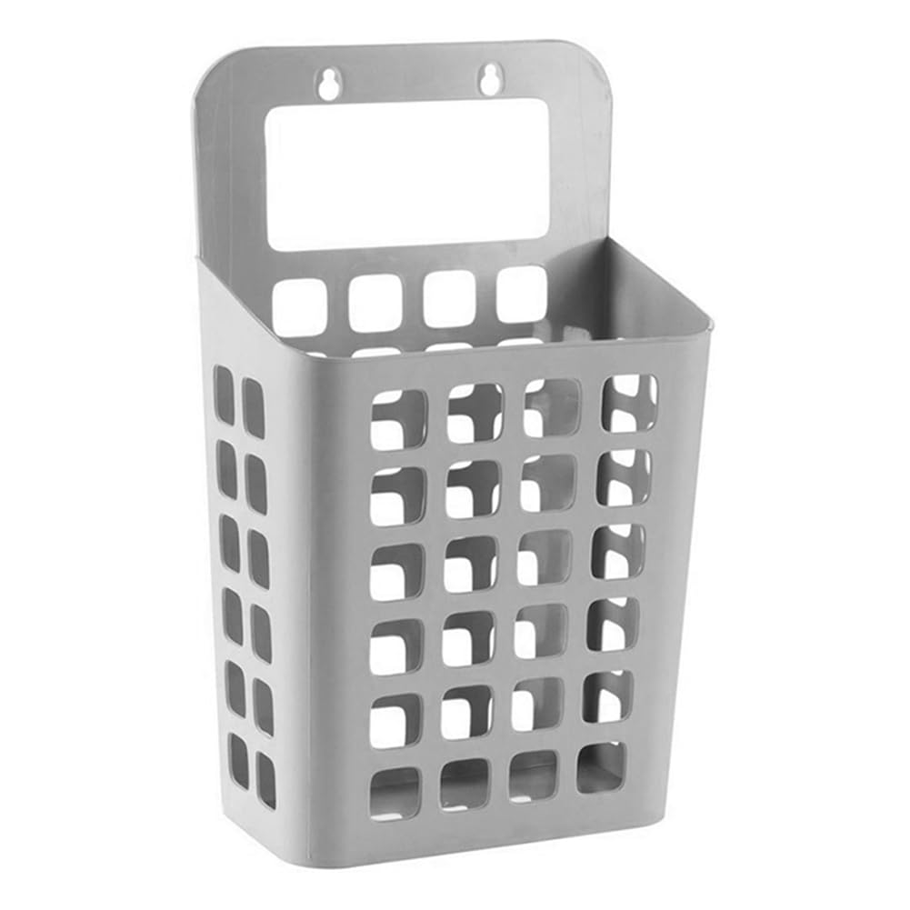 Hndhbfgrt Wall Mounted Laundry Basket Wall Mounted Dirty Clothes Organizer Laundry Bag Hollow Household Storage Basket Grey