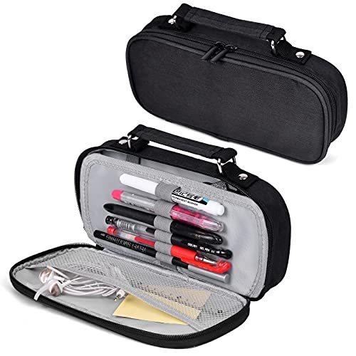 Aetegit Large Capacity Pencil Case Cute Pencil Pen Pouch Holder Box School & Office Supplies Stationery for Middle High College School Students Multiple Compartments Desk Organizer for Teen Adults