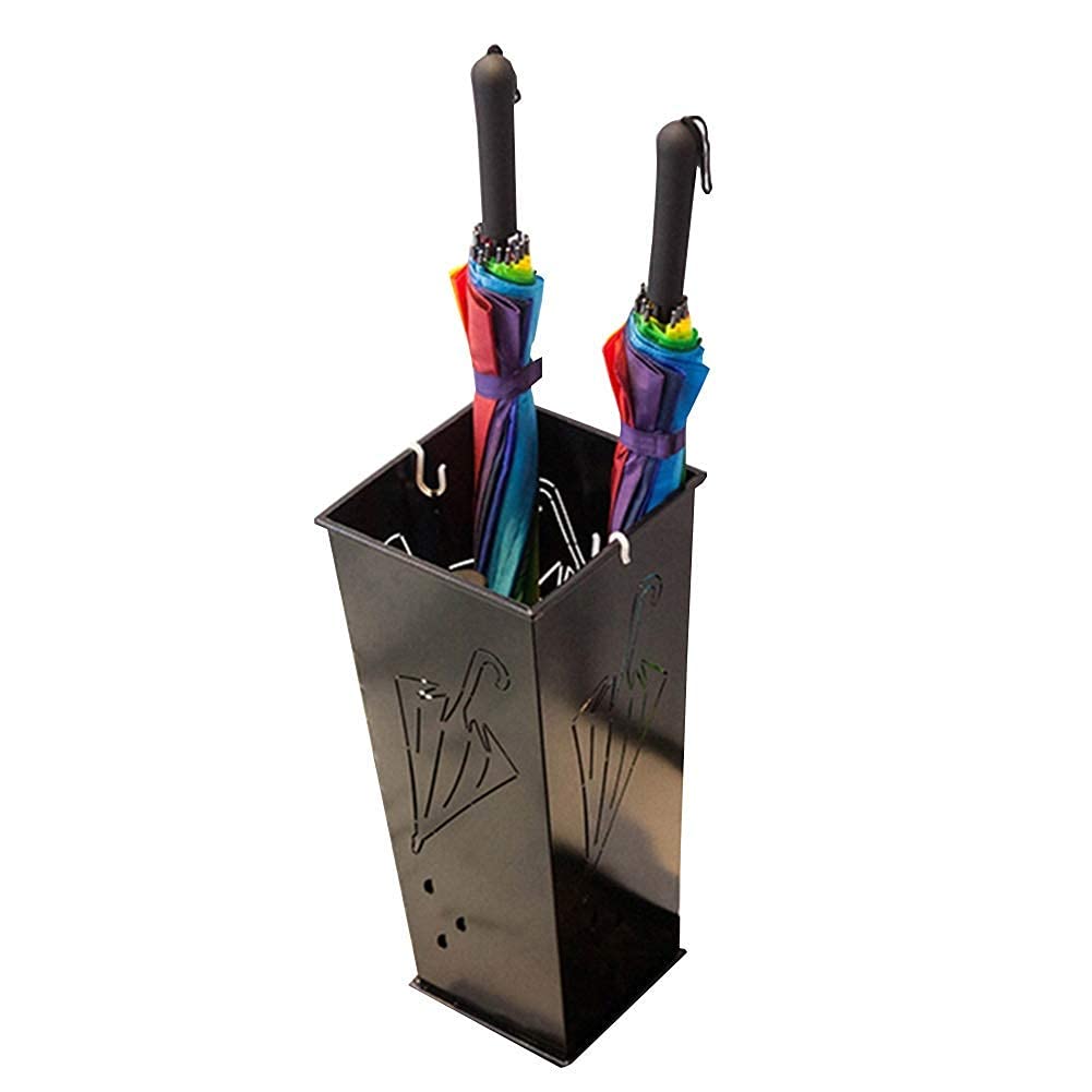 Sywlwxkq Umbrella Stands,Umbrella Stand Wrought Iron with Hollow Pattern on The Barrel Body,Used for Home Hotel Lobby Office Umbrella Barrel,Can Store Long and Short Umbrellas,Style3