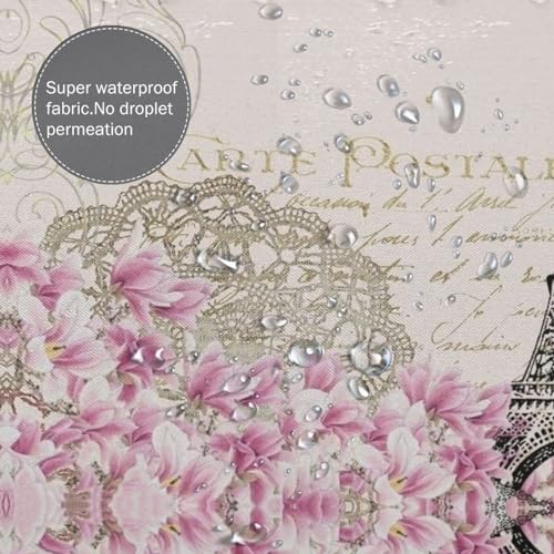 Rideau de douche imprimé rideau de salle de bain romantique imperméable