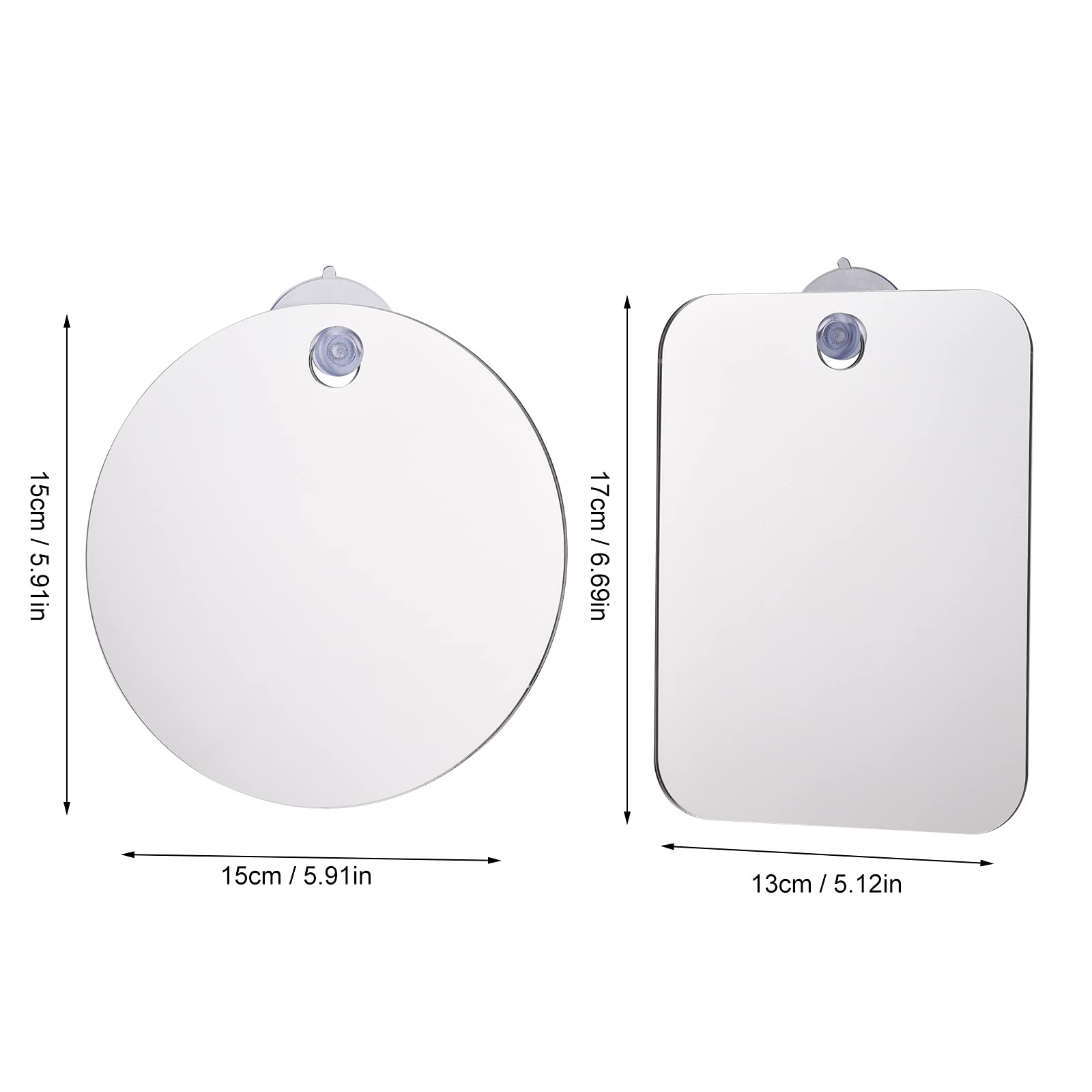 ELBME Shower Mirror for Shaving Fogless Bathroom Mirror with Suction Portable Handheld Fog-Free Mirror for Daily & Travel Makeup Beard Grooming - Image 4 thumbnail