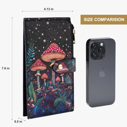 Image of Travelambo RFID Wallet Women Large Size Bifold Multi Card Wallet Case with Zipper Pocke Credit Card Holder for Women
