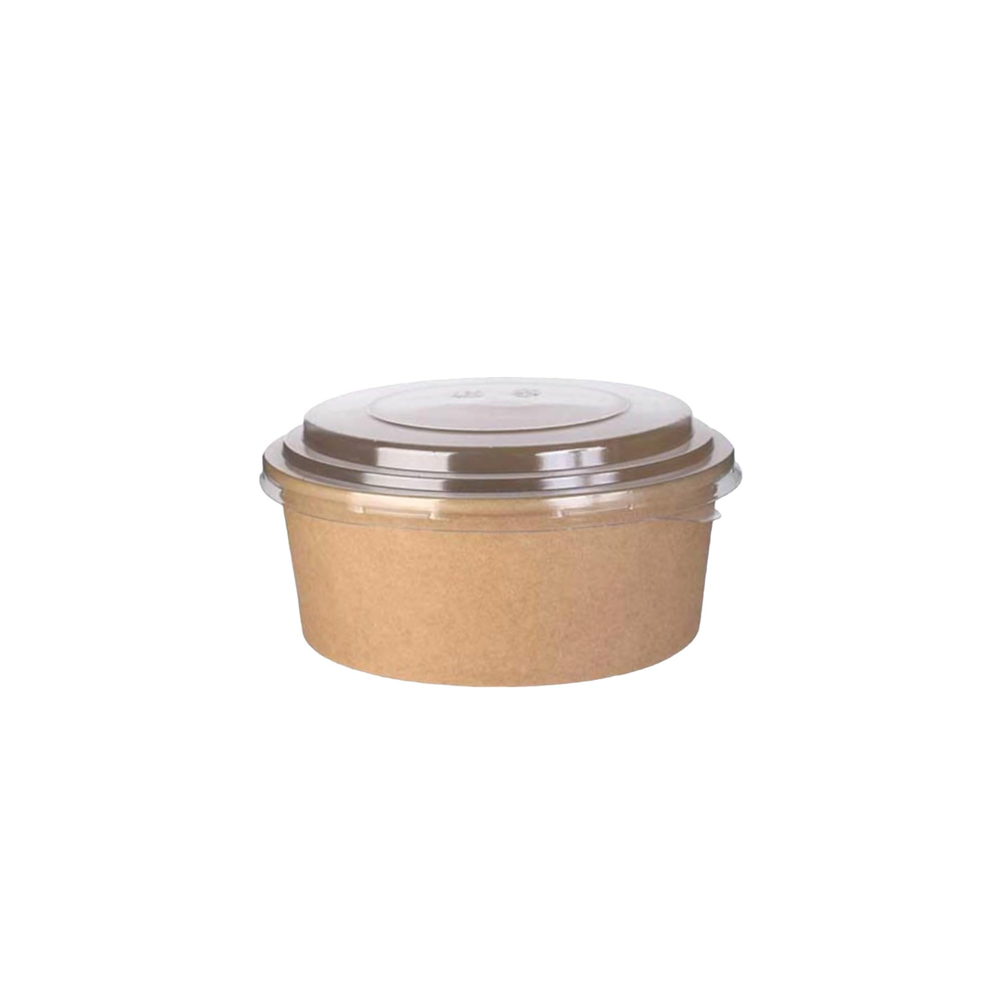 Générique 50 Bols Saladiers en Carton Kraft 1500 ml avec Couvercle RPET – Pots Étanches pour Plats à Emporter, Soupes et Salades – Pratiques et Durables