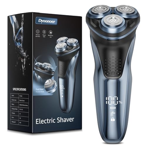 Afeitadora eléctrica para hombre, afeitadora eléctrica recargable en húmedo y seco para hombres con recortadora de barba plegable