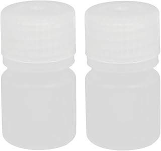 Aexit 5ml PP gauge Plastic Round Shaped Narrow Mouth Bottle Clear 2pcs