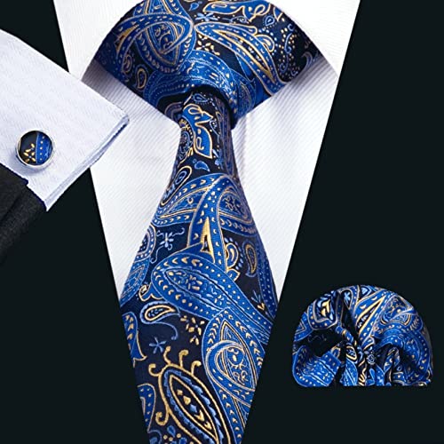 Corbata de seda para hombre con tirantes y conjunto de gemelos miniatura 2