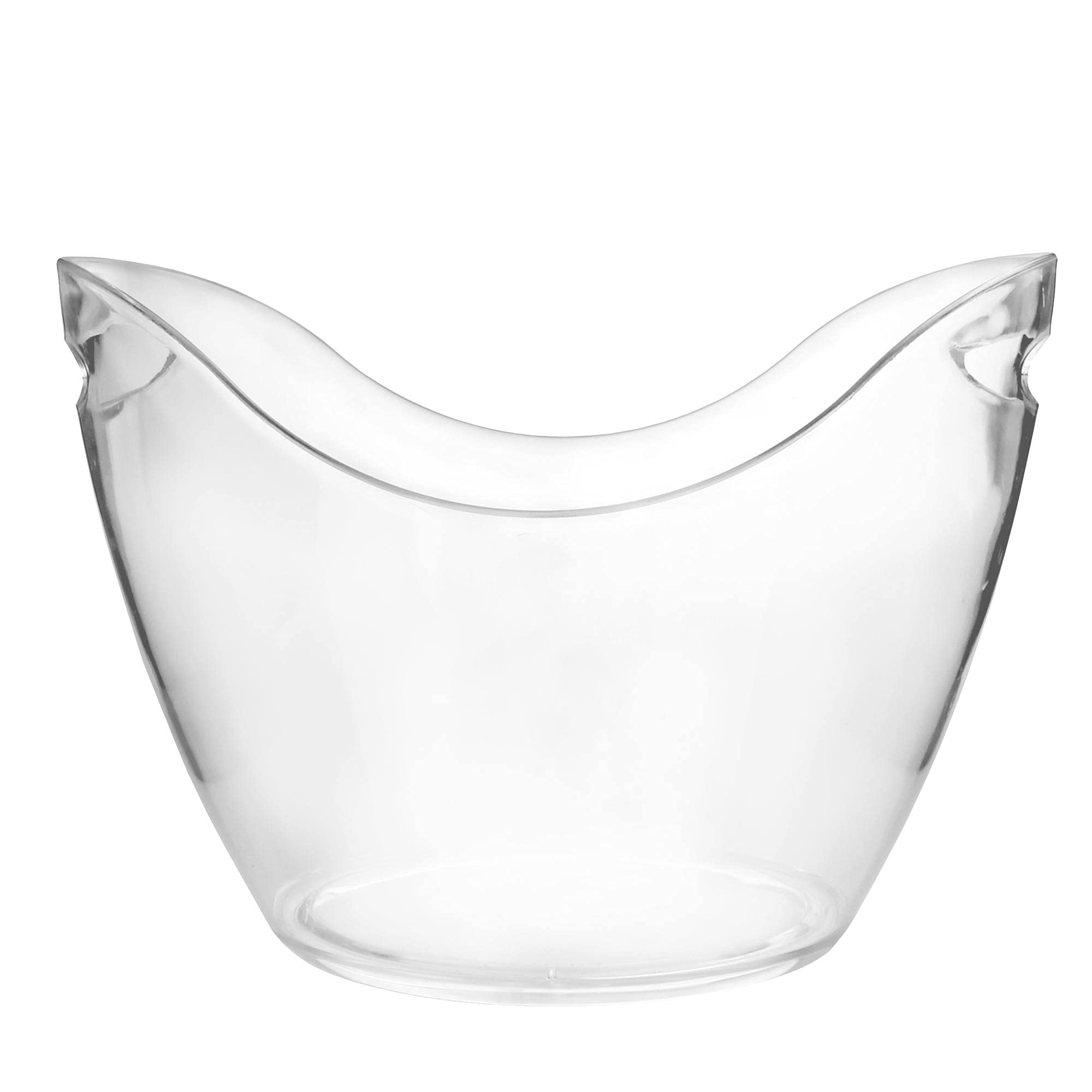 bar@drinkstuff Clear Plastic Drinks Pail 10 Litre – Large Ice Bucket for Beer, Wine, Cans & Bottles – Party Drinks Tub with Carry Handles for BBQs & Events