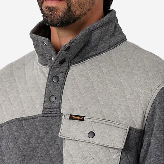 Wrangler Men's Quilted 1/4 Snap Pullover4