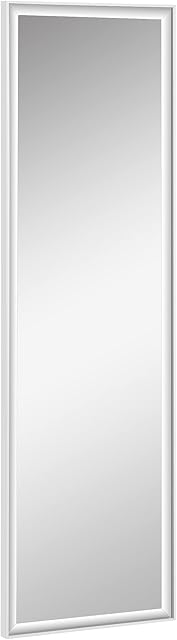 HOMCOM Full Length Mirror Wall-Mounted, Rectangle Dressing Mirror for Bedroom, Living Room, White