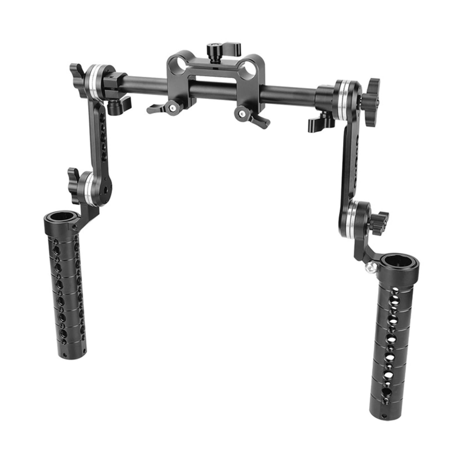 F Fityle Empuñadura para Cámara Soporte Rig Mango Agarre Brazo Extensible de Aleación de Aluminio con Abrazadera de Tubo 15 Mm y Conexión M6 Apto para Filmación Profesional Rodajes Equipo