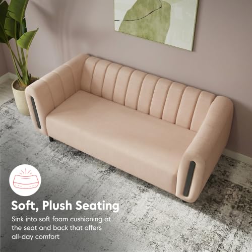 Image of Interio by Godrej Sofa Paramount 3 Seater Fabric Sofa for Living Room, 1-Year Warranty, Solid Wood, Beige