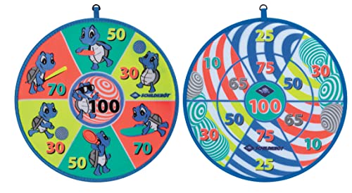 Schildkröt Soft Dart Set, 1 Board Printed on Both Sides with Different Shooting Fields, 2 x 3 Balls, for 2 Players, 970148