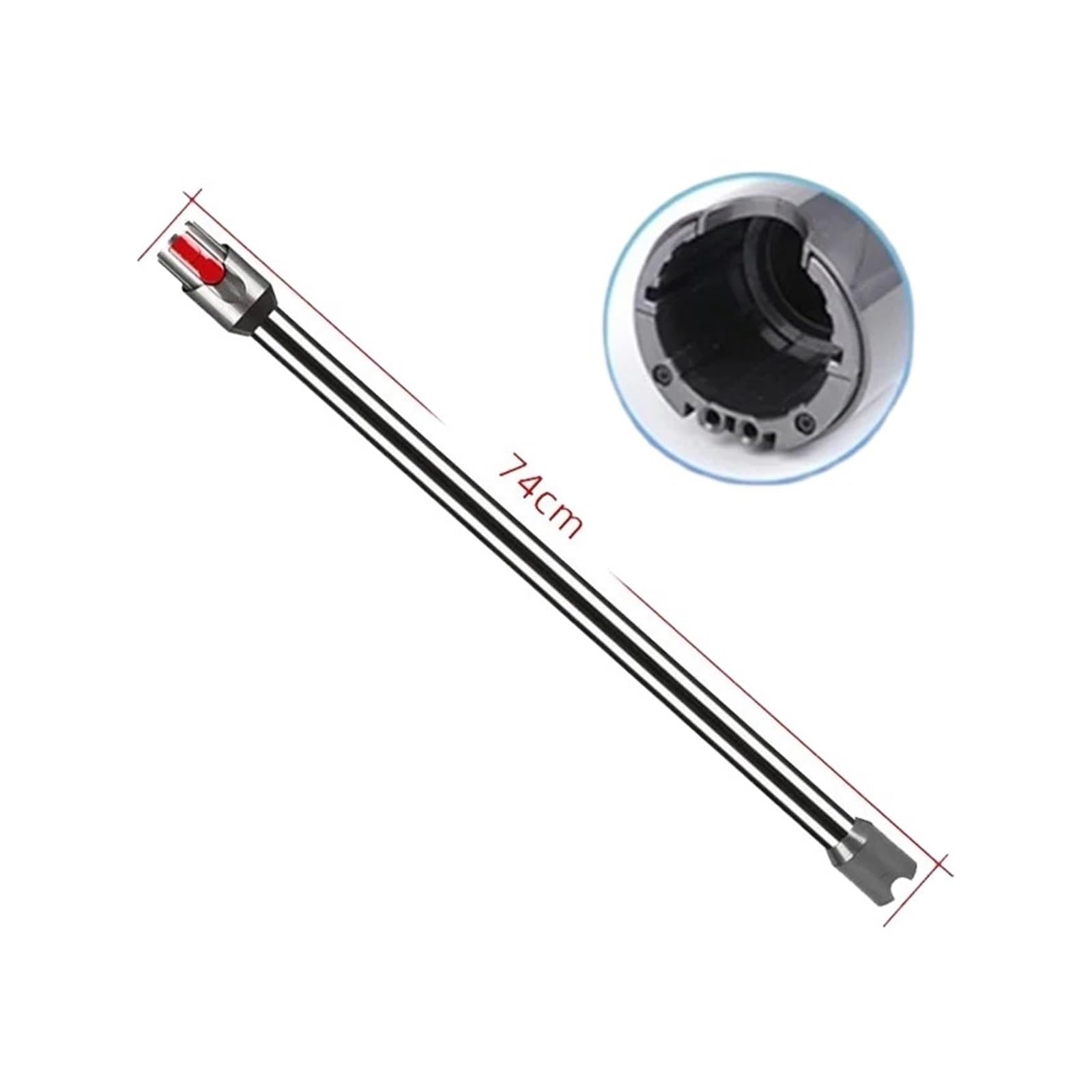 Tubo Dritto Con Asta Di Prolunga, Compatibile Con Dyson, Pezzo Di Ricambio For Aspirapolvere Con Bacchetta Magica Portatile In Metallo Sottile V12 V10 Digitale Sottile In Metallo