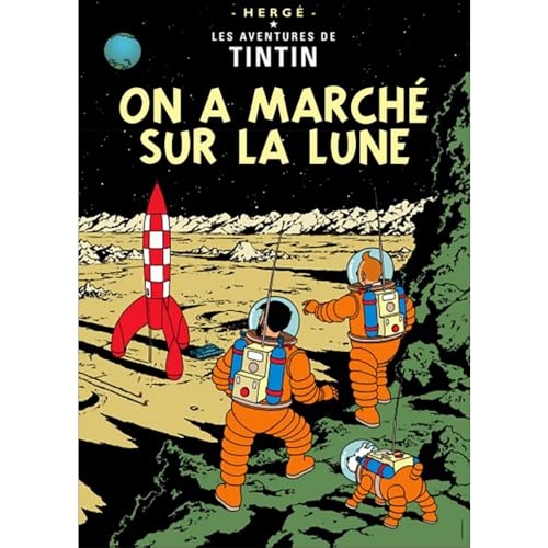 Póster Moulinsart álbum de Tintín: Aterrizaje en la luna 22160 (70x50cm)