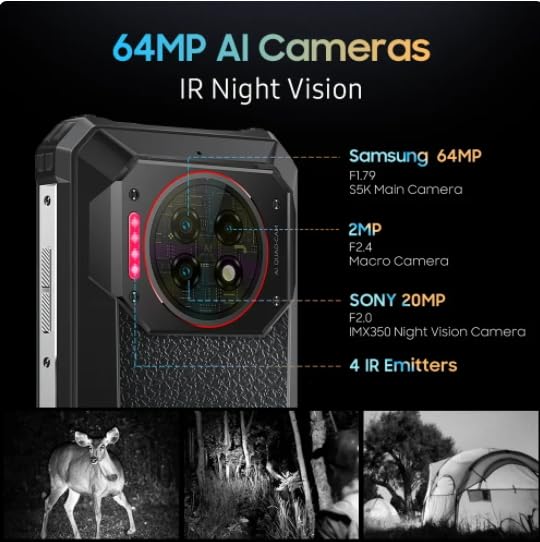 Amazon | Oukite WP 19 Pro頑丈耐久携帯電話8 GB+256 GB 6.8インチFHD+