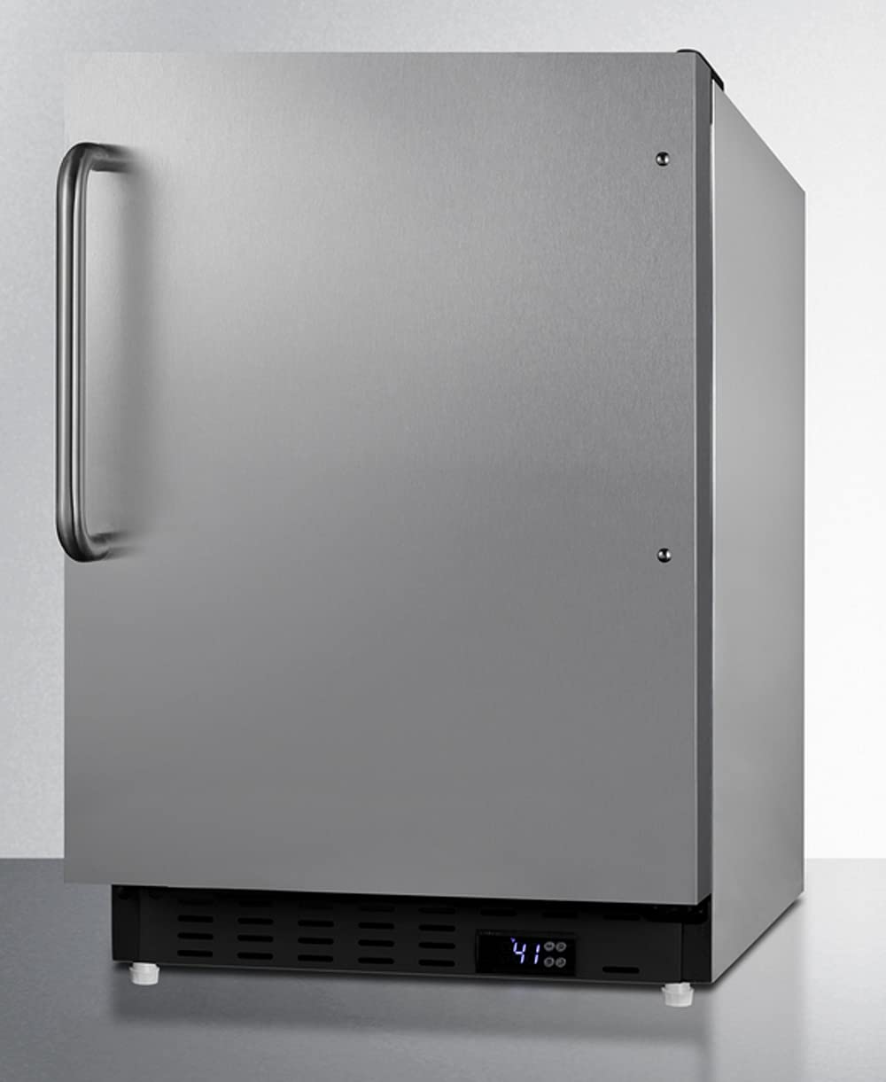 Summit Appliance ALR47BCSS 20" Wide Built-In All-Refrigerator, ADA Compliant, 3.53 cu.ft Capacity, Temperature & Open Door Alarms, Automatic Defrost, Stainless Steel Cabinet, Interior Light on Fridge.com