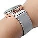 KARTICE Compatible with Samsung Galaxy Watch 3 41mm Bands Active 2 44mm Bands 20mm Stainless Steel Strap for Galaxy Watch Active 2 40mm Band (Silver)