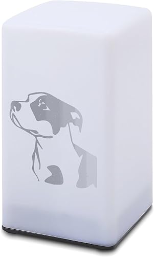 Pitbull Platino Estilo Mesita Lámpara Portátil Pequeña Lámpara de Noche para Sala de Estar Dormitorio Decoración Talla única