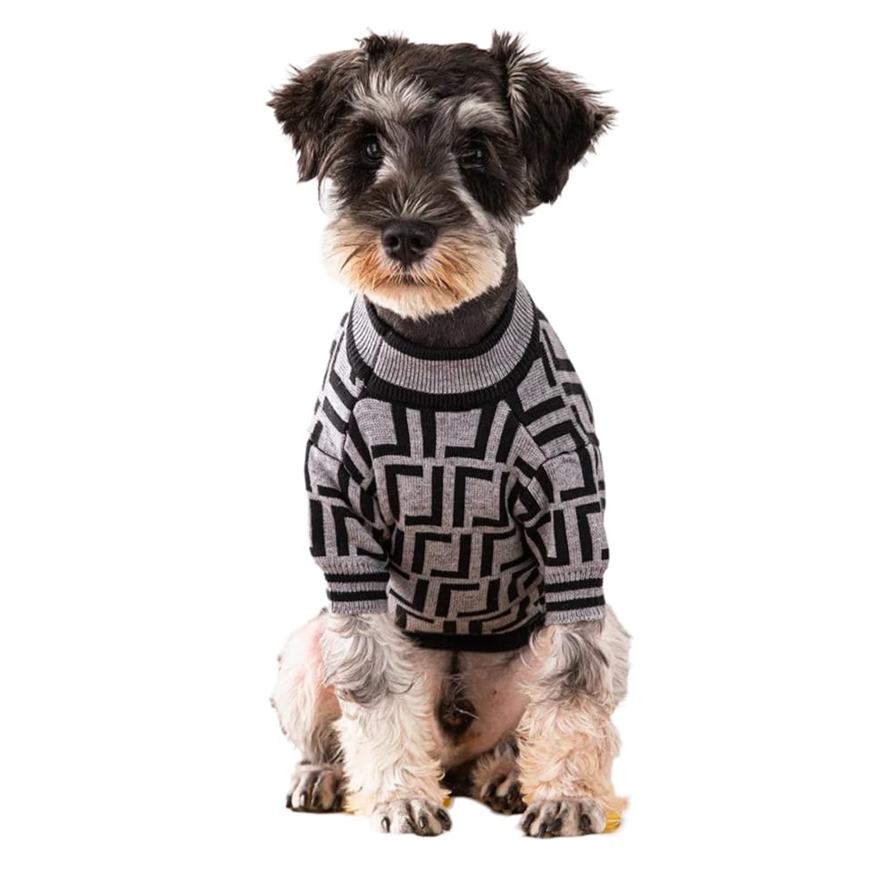 Everything Chic Luxury Dog Sweater – Soft Knit Designer Pet Outfit for Small Dogs & Puppies, XS–L, Stylish Warm Clothing for Yorkies, Chihuahuas,