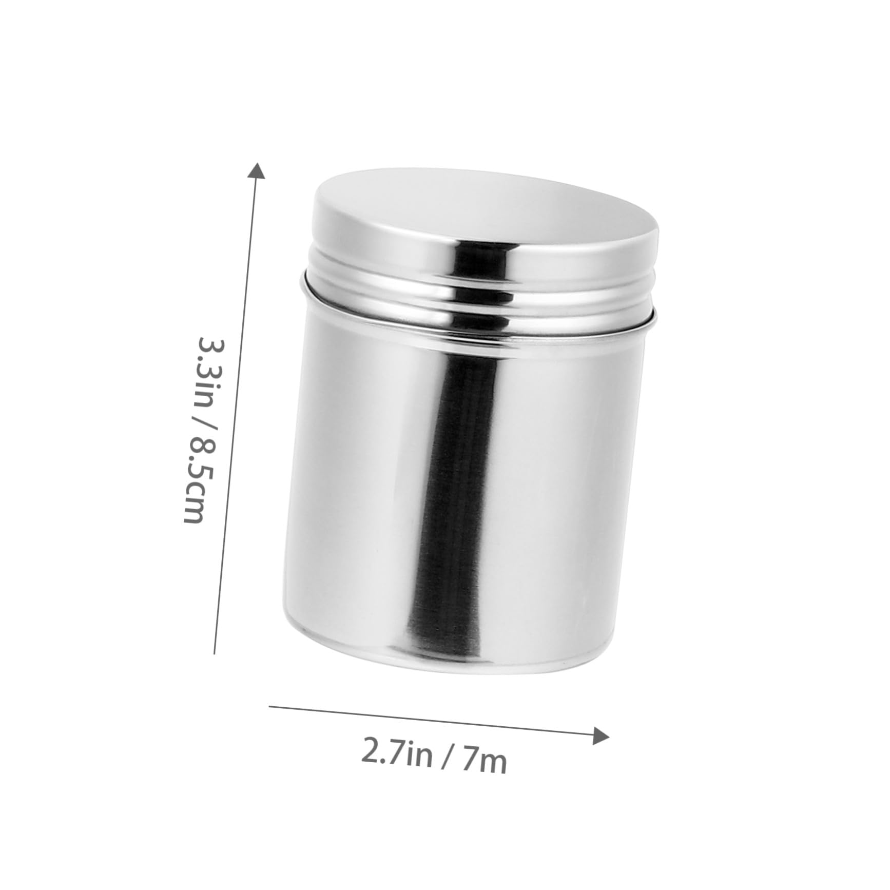 Barattolo in acciaio inox, piccolo come contenitore con tappo a vite, ermeticamente chiuso e in acciaio inox, per riporre la casa e il ristorante