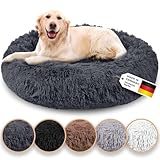 Generisch Tierbett Kuschelweiches Hundebett mit Bezug - Original Belune (Dunkelgrau, 70 cm)