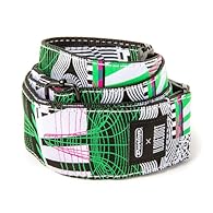 Made from comfortable, high-quality Jacquard-woven fabric Bold, brazen designs from award-winning UK-based design crüe ILOVEDUST Genuine leather ends Made in North America