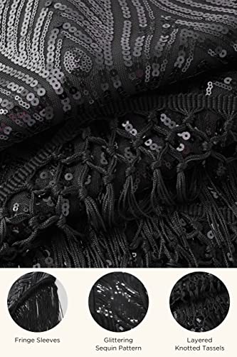 BABEYOND 1920s Flapper Dress Long Fringed Gatsby Dress Roaring 20s Sequins Beaded Dress Vintage Art Deco Dress - Image 5