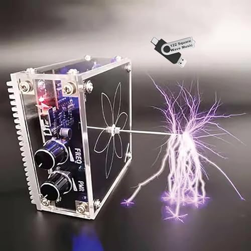 Bluetooth Music Tesla Coil 10 Cm Solid State Touchable Artificial