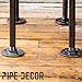 PIPE DECOR Rustic Industrial Table Legs,Authentic Industrial Steel Grey Iron Fittings, Flanges and Pipes for Custom Vintage Tables and Furniture Decorations, DIY Kit with Hardware, (12-inch)