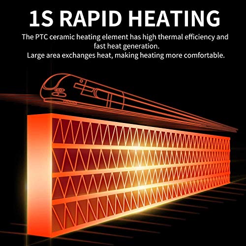 Oscillating Space Heater, Indoor Personal Heater, Electric Ceramic Heater with Over Heat Protection, Tip Over Protection, 3 Heat Settings, Quick Heat up for Home Office