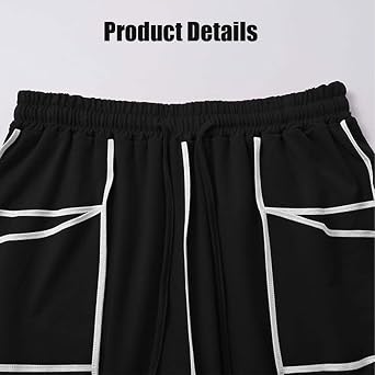 Womens Baggy Barrel Pants Wide Leg Lounge Drawstring Sweatpants with Pockets, Casual Fashion Loose Beach Trousers
