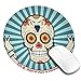 Produktbild Mausepad Runde Mausunterlage,Grafischer Zuckerschädel Verziert Mit Diamantblatt- Und Herzformen Für Karneval 20Cm Wasserdichtes Mousepad,Rutschfestes Mousemat