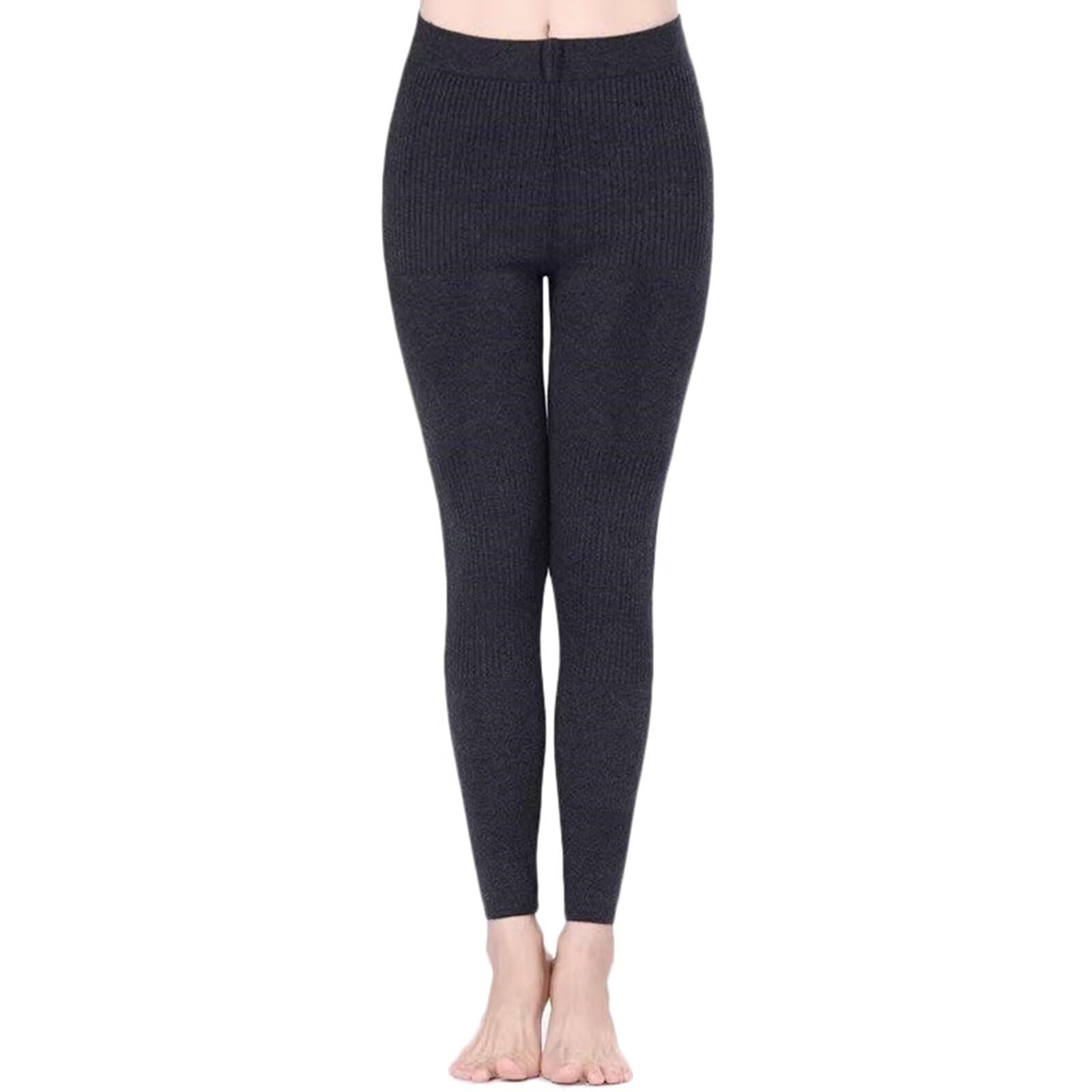 Pantaloni Termici da Donna, Pantaloni Termici Morbidi di Biancheria Intima Leggings Invernali, Pantaloni di Base, 100% Cachemire