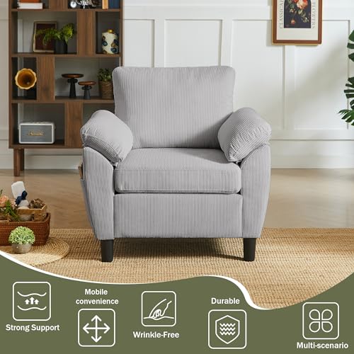 Image of 3 Pieces Sofa Set for Living Room with Sofa, Storage Ottoman and Single Chair
