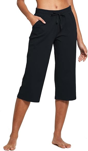 Loose Workout Capri Pants Pocketed 