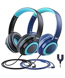 iClever Kinder Kopfhörer mit Mikrofon [2 Pack]- 94dB Safe Volume Limited -...