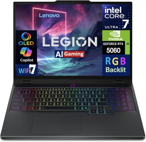 Image of Lenovo Legion 5i AI Gaming Laptop 15.1 inch 165Hz OLED 2.5K WQXGA Display (Intel Core Ultra 7 255HX, 64GB DDR5, 1TB PCIe SSD, GeForce RTX 5060 572 AI TOPS, 24-Zone RGB KB, Thunderbolt 4, Win 11 Pro)