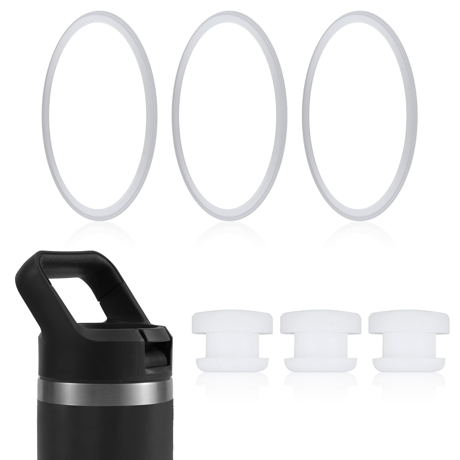 BOXOB Bottle Seal Ring & Breather Plug Set for YETI Rambler Jr 12oz