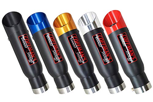 Coffman's Shorty Slip On Exhaust Muffler For Honda Cbr500R Cbr 500-R (2013-2023) Sportbike With Red Tip #TOP2
