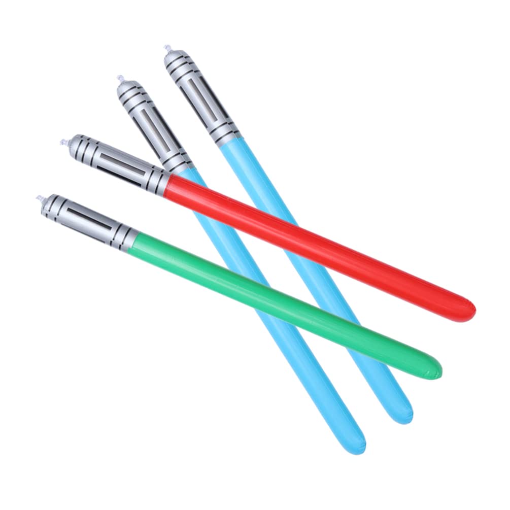 TOYMYTOY Inflatable Inflatable Sword Toys Inflatable Light Sword Toys for Party Favor Stocking Stuffer Pool Cosplay Party Star Wars Themed Party, 4Pcs