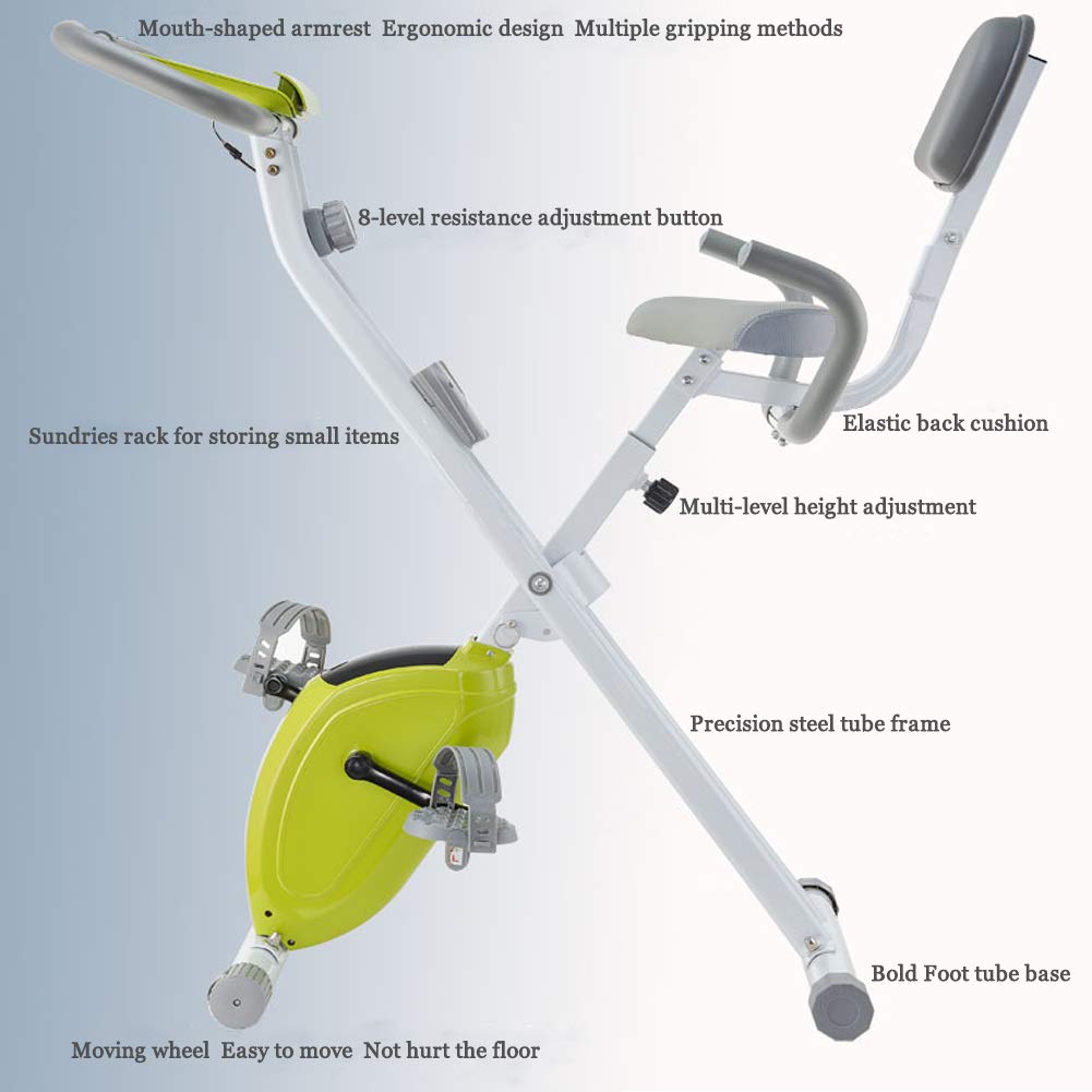 Cyclette Pieghevole Bicicletta da Ciclismo Indoor con Resistenza Regolabile con Monitor LCD e Supporto per Tablet Al BicycleAerobica Attrezzature per Esercizi Fitness